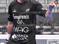 Paquito Navarro and Juan Lebron are competing in the Round of 16 of the BNL Italy Major Premier Padel at Foro Italico in Rome, Italy, on Jul...