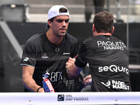 Paquito Navarro and Juan Lebron are competing in the Round of 16 of the BNL Italy Major Premier Padel at Foro Italico in Rome, Italy, on Jul...