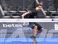 Paquito Navarro and Juan Lebron are competing in the Round of 16 of the BNL Italy Major Premier Padel at Foro Italico in Rome, Italy, on Jul...