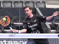 Paquito Navarro and Juan Lebron are competing in the Round of 16 of the BNL Italy Major Premier Padel at Foro Italico in Rome, Italy, on Jul...