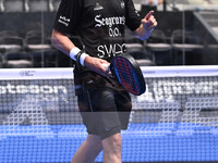 Paquito Navarro and Juan Lebron are competing in the Round of 16 of the BNL Italy Major Premier Padel at Foro Italico in Rome, Italy, on Jul...