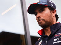 Sergio Perez of Red Bull Racing ahead of the Formula 1 Spanish Grand Prix at Circuit de Barcelona-Catalunya in Barcelona, Spain on June 20,...