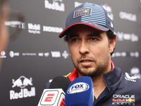 Sergio Perez of Red Bull Racing ahead of the Formula 1 Spanish Grand Prix at Circuit de Barcelona-Catalunya in Barcelona, Spain on June 20,...