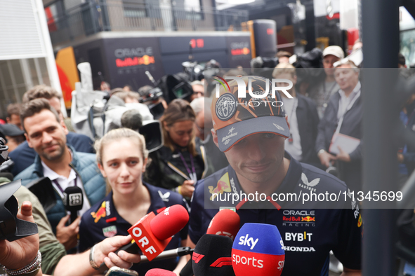 Max Verstappen of Red Bull Racing ahead of the Formula 1 Spanish Grand Prix at Circuit de Barcelona-Catalunya in Barcelona, Spain on June 20...