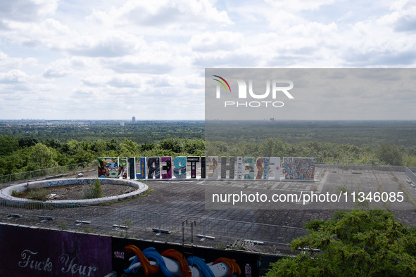 Tourists and locals are visiting Teufelsberg in Berlin, Germany, on June 20, 2024. The Teufelsberg is a rubble hill in the west of Berlin an...