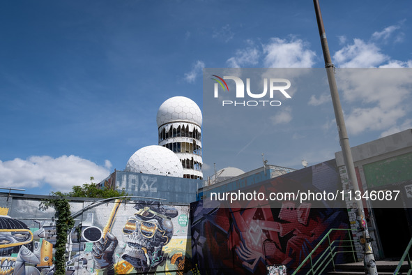 Tourists and locals are visiting Teufelsberg in Berlin, Germany, on June 20, 2024. The Teufelsberg is a rubble hill in the west of Berlin an...