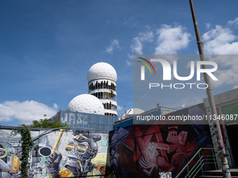 Tourists and locals are visiting Teufelsberg in Berlin, Germany, on June 20, 2024. The Teufelsberg is a rubble hill in the west of Berlin an...