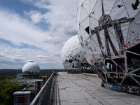 Tourists and locals are visiting Teufelsberg in Berlin, Germany, on June 20, 2024. The Teufelsberg is a rubble hill in the west of Berlin an...