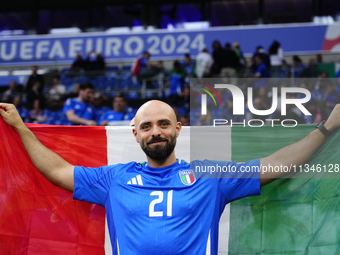 Italian supporters prior the UEFA EURO 2024 group stage match between Spain and Italy at Arena AufSchalke on June 20, 2024 in Gelsenkirchen,...