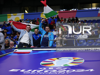 Italian supporters prior the UEFA EURO 2024 group stage match between Spain and Italy at Arena AufSchalke on June 20, 2024 in Gelsenkirchen,...