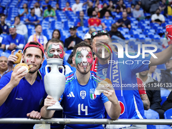 Italian supporters prior the UEFA EURO 2024 group stage match between Spain and Italy at Arena AufSchalke on June 20, 2024 in Gelsenkirchen,...