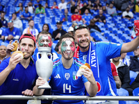 Italian supporters prior the UEFA EURO 2024 group stage match between Spain and Italy at Arena AufSchalke on June 20, 2024 in Gelsenkirchen,...