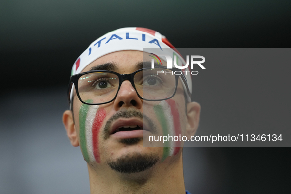 Italian supporters prior the UEFA EURO 2024 group stage match between Spain and Italy at Arena AufSchalke on June 20, 2024 in Gelsenkirchen,...