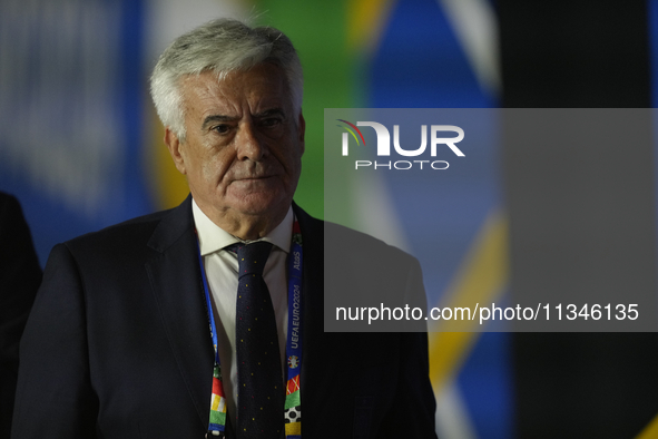 Pedro Rocha FA Spanish president during the UEFA EURO 2024 group stage match between Spain and Italy at Arena AufSchalke on June 20, 2024 in...