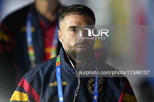 Daniel Carvajal right-back of Spain and Real Madrid prior the UEFA EURO 2024 group stage match between Spain and Italy at Arena AufSchalke o...