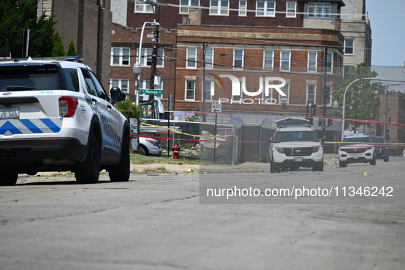 A 73-year-old male victim, a retired Chicago Police Officer, is being shot and pronounced dead in Chicago, Illinois, United States, on June...