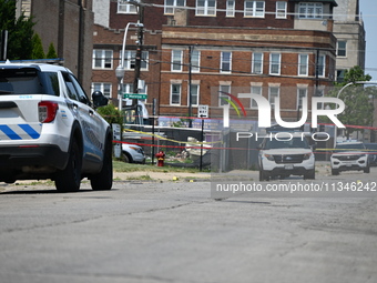 A 73-year-old male victim, a retired Chicago Police Officer, is being shot and pronounced dead in Chicago, Illinois, United States, on June...