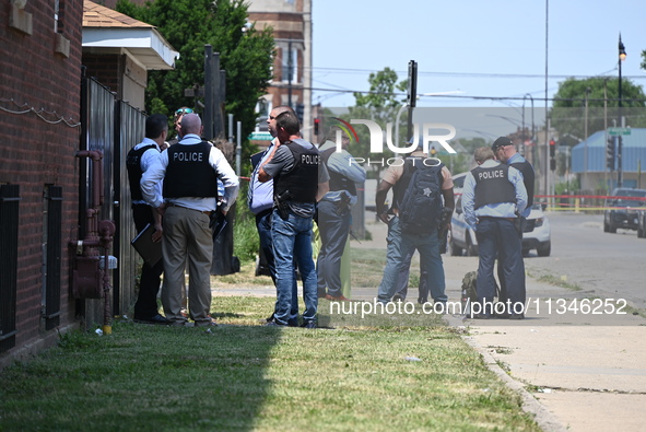 A 73-year-old male victim, a retired Chicago Police Officer, is being shot and pronounced dead in Chicago, Illinois, United States, on June...