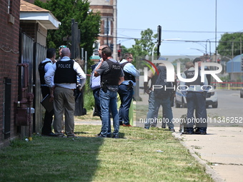 A 73-year-old male victim, a retired Chicago Police Officer, is being shot and pronounced dead in Chicago, Illinois, United States, on June...