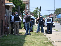 A 73-year-old male victim, a retired Chicago Police Officer, is being shot and pronounced dead in Chicago, Illinois, United States, on June...