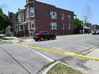 A 73-year-old male victim, a retired Chicago Police Officer, is being shot and pronounced dead in Chicago, Illinois, United States, on June...