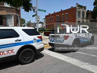 A 73-year-old male victim, a retired Chicago Police Officer, is being shot and pronounced dead in Chicago, Illinois, United States, on June...