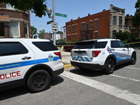 A 73-year-old male victim, a retired Chicago Police Officer, is being shot and pronounced dead in Chicago, Illinois, United States, on June...