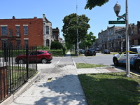 A 73-year-old male victim, a retired Chicago Police Officer, is being shot and pronounced dead in Chicago, Illinois, United States, on June...