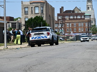 A 73-year-old male victim, a retired Chicago Police Officer, is being shot and pronounced dead in Chicago, Illinois, United States, on June...