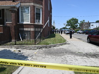 A 73-year-old male victim, a retired Chicago Police Officer, is being shot and pronounced dead in Chicago, Illinois, United States, on June...