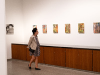 People are visiting the New National Gallery Of Berlin, Neue Nationalgalerie in Berlin, Germany, on June 20, 2024. (