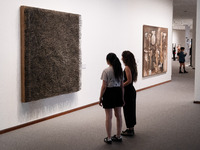 People are visiting the New National Gallery Of Berlin, Neue Nationalgalerie in Berlin, Germany, on June 20, 2024. (