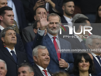 Spanish King Felipe VI during the UEFA EURO 2024 group stage match between Spain and Italy at Arena AufSchalke on June 20, 2024 in Gelsenkir...