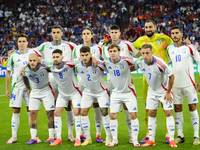 Italia line up during the UEFA EURO 2024 group stage match between Spain and Italy at Arena AufSchalke on June 20, 2024 in Gelsenkirchen, Ge...