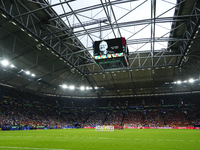 Moment of silence prior to the UEFA EURO 2024 group stage match between Spain and Italy at Arena AufSchalke on June 20, 2024 in Gelsenkirche...