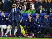 Luciano Spalletti head coach of Italy gives instructions during the UEFA EURO 2024 group stage match between Spain and Italy at Arena AufSch...