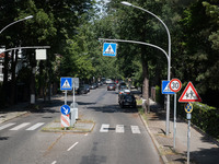 A general view is showing a road in Berlin, Germany, on June 20, 2024. (