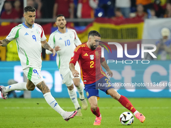 Daniel Carvajal right-back of Spain and Real Madrid during the UEFA EURO 2024 group stage match between Spain and Italy at Arena AufSchalke...