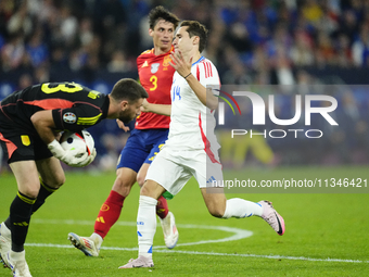 Federico Chiesa left winger of Italy and Juventus FC lament a failed occasion during the UEFA EURO 2024 group stage match between Spain and...