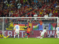 Riccardo Calafiori centre-back of Italy and Bologna FC 1909 own goal during the UEFA EURO 2024 group stage match between Spain and Italy at...