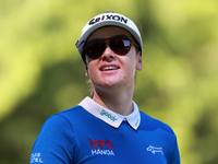 Hannah Green of Australia walks from the 17th tee during the first round of the KPMG Women's PGA Championship at Sahalee Country Club on Thu...