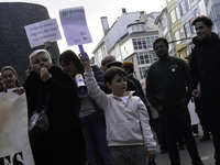 Civil society from the province of Lugo is demonstrating against the installation of a biomethane plant in the town of Coeses in Lugo, Galic...