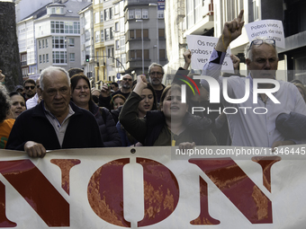 Civil society from the province of Lugo is demonstrating against the installation of a biomethane plant in the town of Coeses in Lugo, Galic...