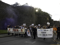 Civil society from the province of Lugo is demonstrating against the installation of a biomethane plant in the town of Coeses in Lugo, Galic...