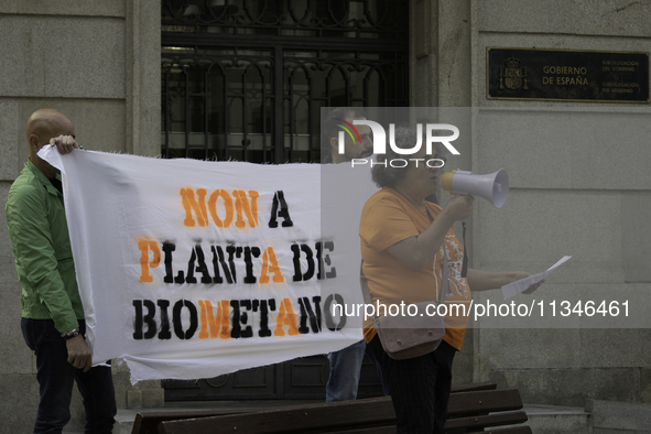 Civil society from the province of Lugo is demonstrating against the installation of a biomethane plant in the town of Coeses in Lugo, Galic...