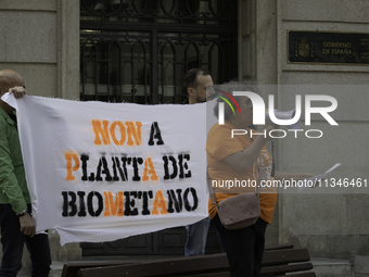 Civil society from the province of Lugo is demonstrating against the installation of a biomethane plant in the town of Coeses in Lugo, Galic...