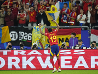 Lamine Yamal right winger of Spain and FC Barcelona during the UEFA EURO 2024 group stage match between Spain and Italy at Arena AufSchalke...