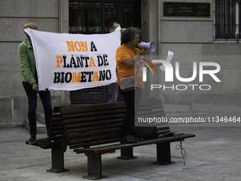 Civil society from the province of Lugo is demonstrating against the installation of a biomethane plant in the town of Coeses in Lugo, Galic...