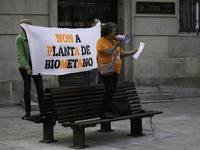 Civil society from the province of Lugo is demonstrating against the installation of a biomethane plant in the town of Coeses in Lugo, Galic...