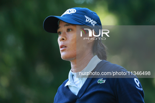 Celine Boutier of France walks on the 15th hole during Day One of the KPMG Women's PGA Championship at Sahalee Country Club in Sammamish, Wa...